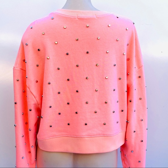 Romeo & Juliet Couture Studded Crop Top Sweater S - Picture 3 of 6